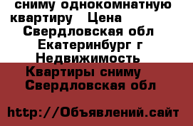 сниму однокомнатную квартиру › Цена ­ 12 000 - Свердловская обл., Екатеринбург г. Недвижимость » Квартиры сниму   . Свердловская обл.
